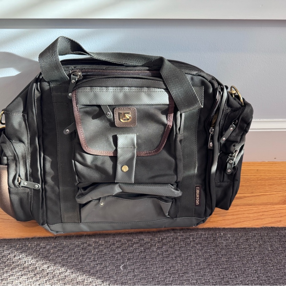 Burton DJ Bag - Olive Green and Brown Travel Bag